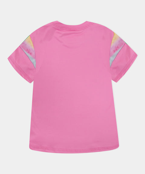 Camiseta Manga Corta Para Bebe Niña En Licra Color Rosado