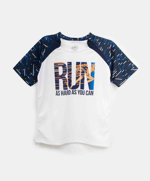 Camiseta Manga Corta Para Niño En Malla Color Blanco