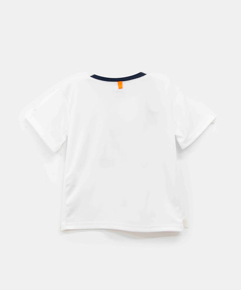Camiseta Deportiva Para Bebe Niño En Malla Color Blanco