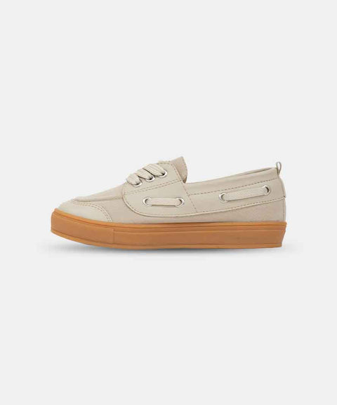 Tenis Mocasín Para Niño En Lona Color Arena