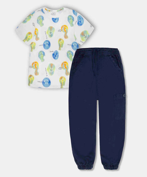 Conjunto De Camiseta Y Pantalón Para Bebé Niño Color Marfil