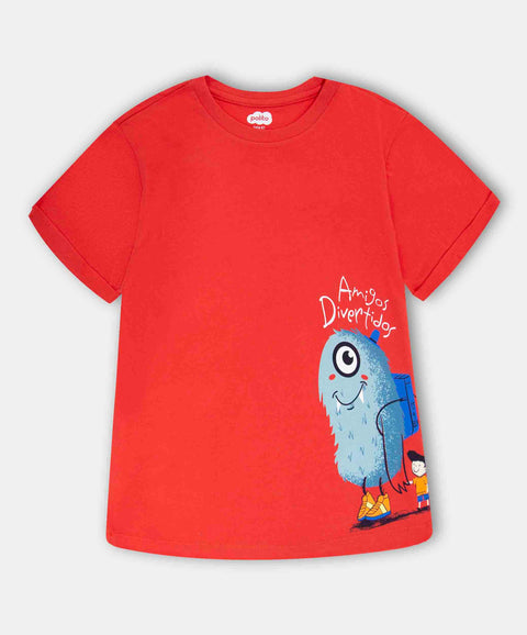Conjunto De Camiseta Y Bermuda Para Bebé Niño Color Rojo