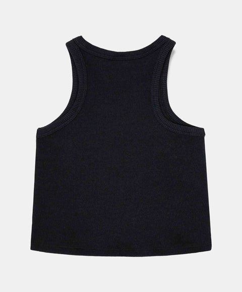 Camiseta Manga Sisa Para Niña En Rib Color Negro