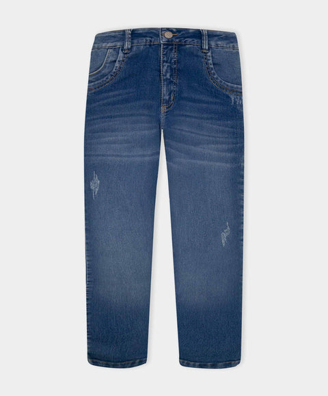 Jean Slim Para Niña En Denim Tono Medio
