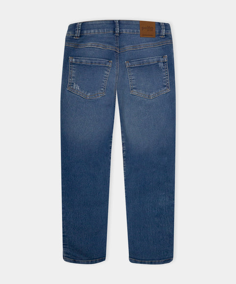 Jean Slim Para Niña En Denim Tono Medio