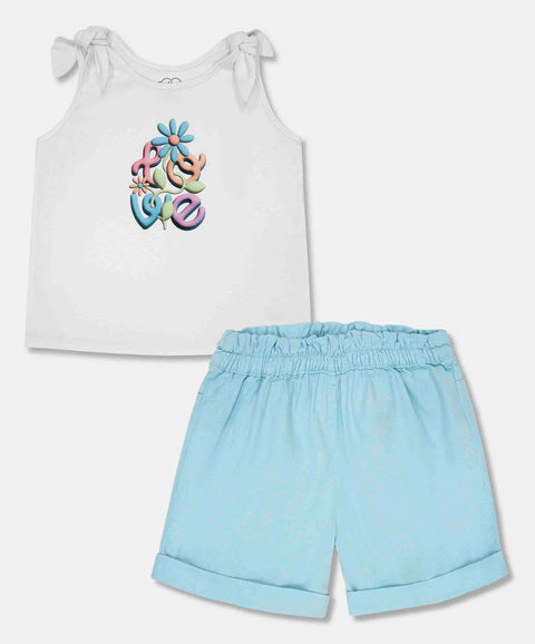 Conjunto Camiseta Y Short Para Bebé Niña Color Rosado