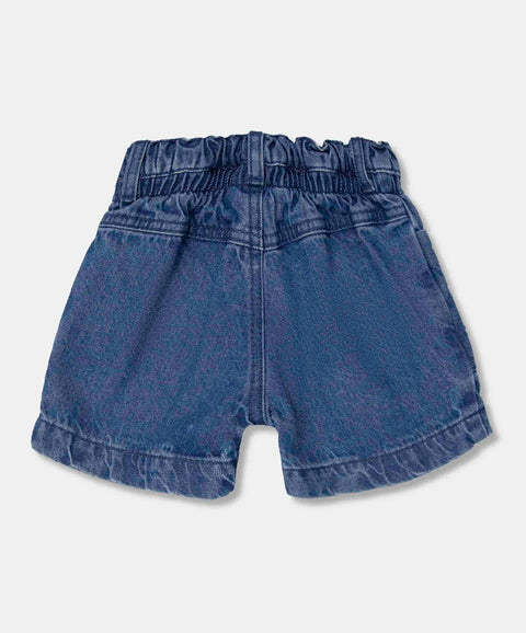 Short Para Bebe Niña En Denim Tono Medio