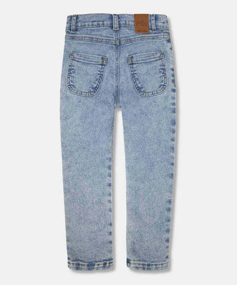 Jean Slim Para Bebé Niña En Denim Tono Medio Claro
