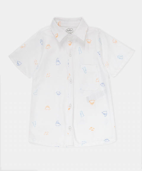 Camisa Manga Corta Para Recién Nacido Color Blanco