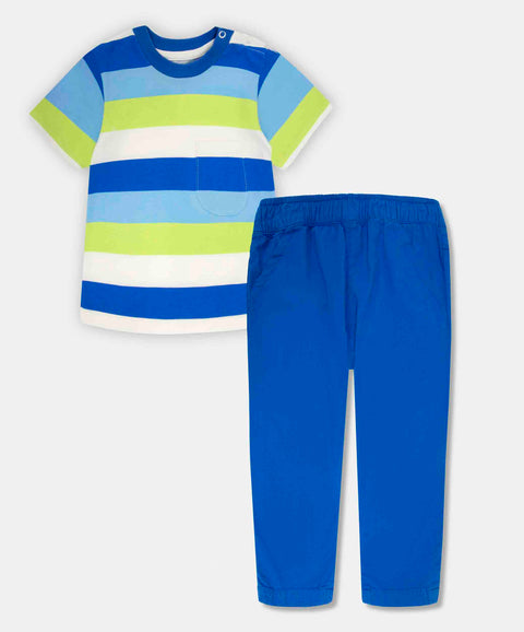 Conjunto Camiseta Y Pantalón Para Recién Nacido Color Azul Eléctrico