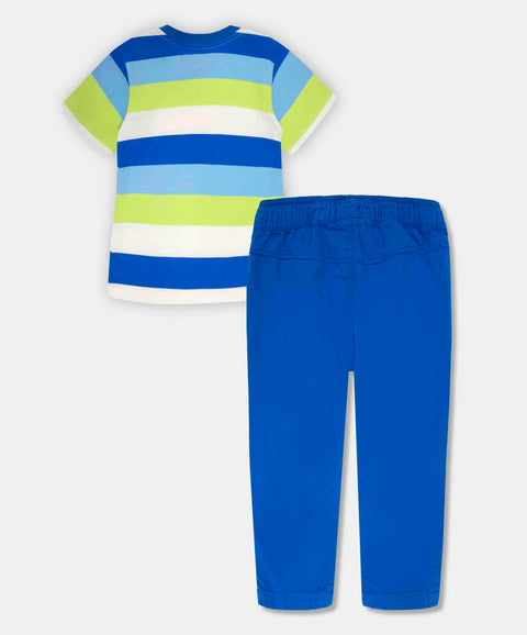 Conjunto Camiseta Y Pantalón Para Recién Nacido Color Azul Eléctrico