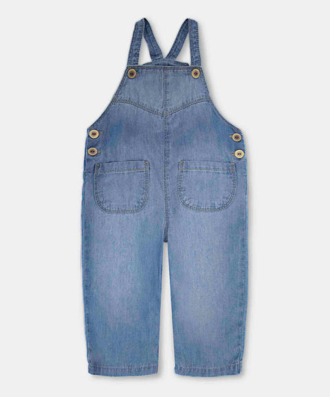 Overol Largo Para Recién Nacido En Denim Tono Medio