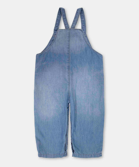 Overol Largo Para Recién Nacido En Denim Tono Medio