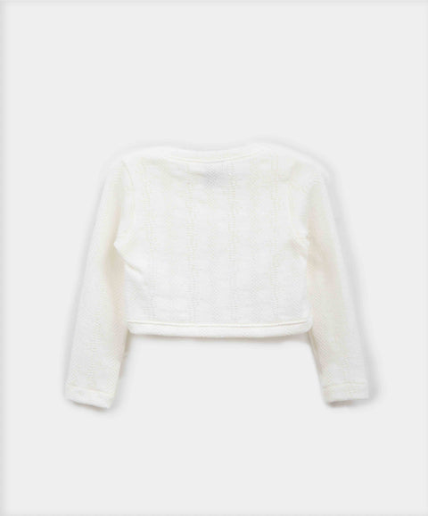 Buzo Tejido Para Bebé Niña Color Marfil