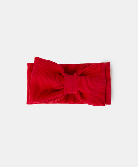 Balaca Para Recién Nacida En Tela Suave Color Rojo Y Marfil