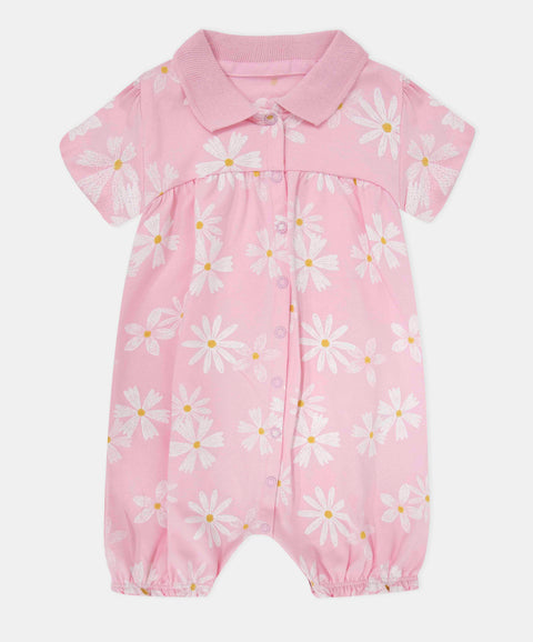 Mameluco Tipo Polo Para Recién Nacida Color Rosado