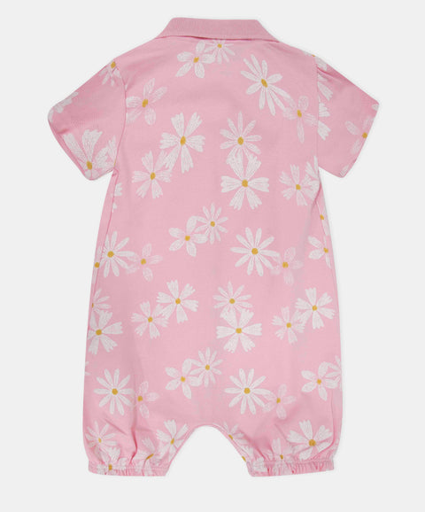 Mameluco Tipo Polo Para Recién Nacida Color Rosado