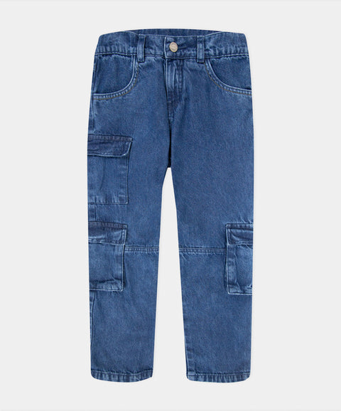 Jean Comfort Para Niño En Denim Tono Medio