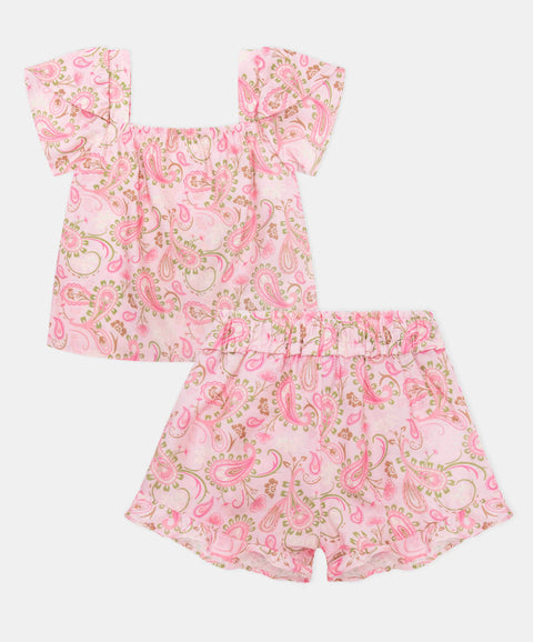 Conjunto Blusa Y Short Para Bebé Niña Color Rosa Palido