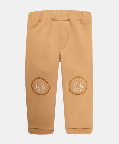 Pantalón Para Recién Nacido En Tela Suave Color Ocre