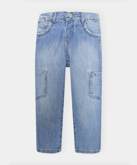 Jean Straight Leg Para Bebé Niño En Denim Tono Medio Claro