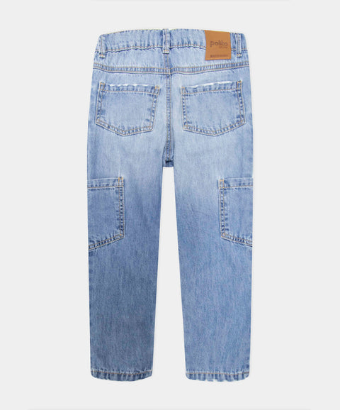 Jean Straight Leg Para Bebé Niño En Denim Tono Medio Claro