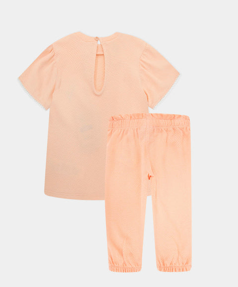 Conjunto De Camiseta Y Pantalón Para Recién Nacida Color Salmón Claro