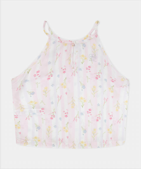 Pijama Estampada Manga Sisa Y Pantalón Para Niña Color Rosado
