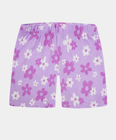 Pijama Camiseta Y Short Para Bebé Niña En Algodón Color Lila