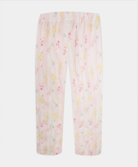 Pijama Manga Corta Y Pantalón Para Bebé Niña Color Rosado