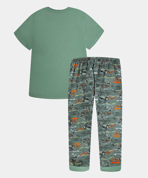 Pijama Camiseta Manga Corta Y Pantalón Para Niño Color Verde