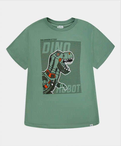 Pijama Camiseta Manga Corta Y Pantalón Para Niño Color Verde