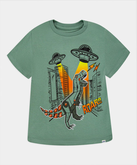 Pijama Camiseta Manga Corta Y Pantalón Para Bebé  Niño Color Verde