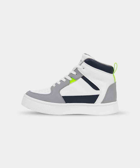 Tenis Bota Para Niño En Material Sintético Color Blanco