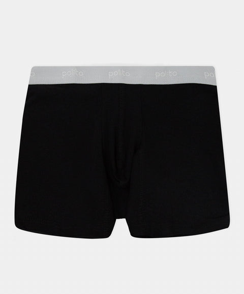 Paquete De Bóxer X 3 Para Niño En Algodón Color Negro Gris Y Blanco