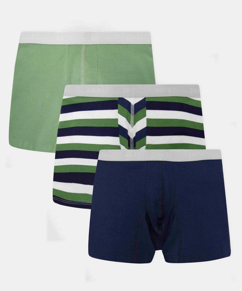Paquete De Bóxer X 3 Para Niño En Algodón Color Verde Y Azul