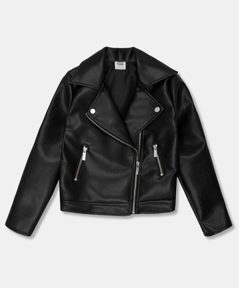 Chaqueta Biker Para Niña Color Negra