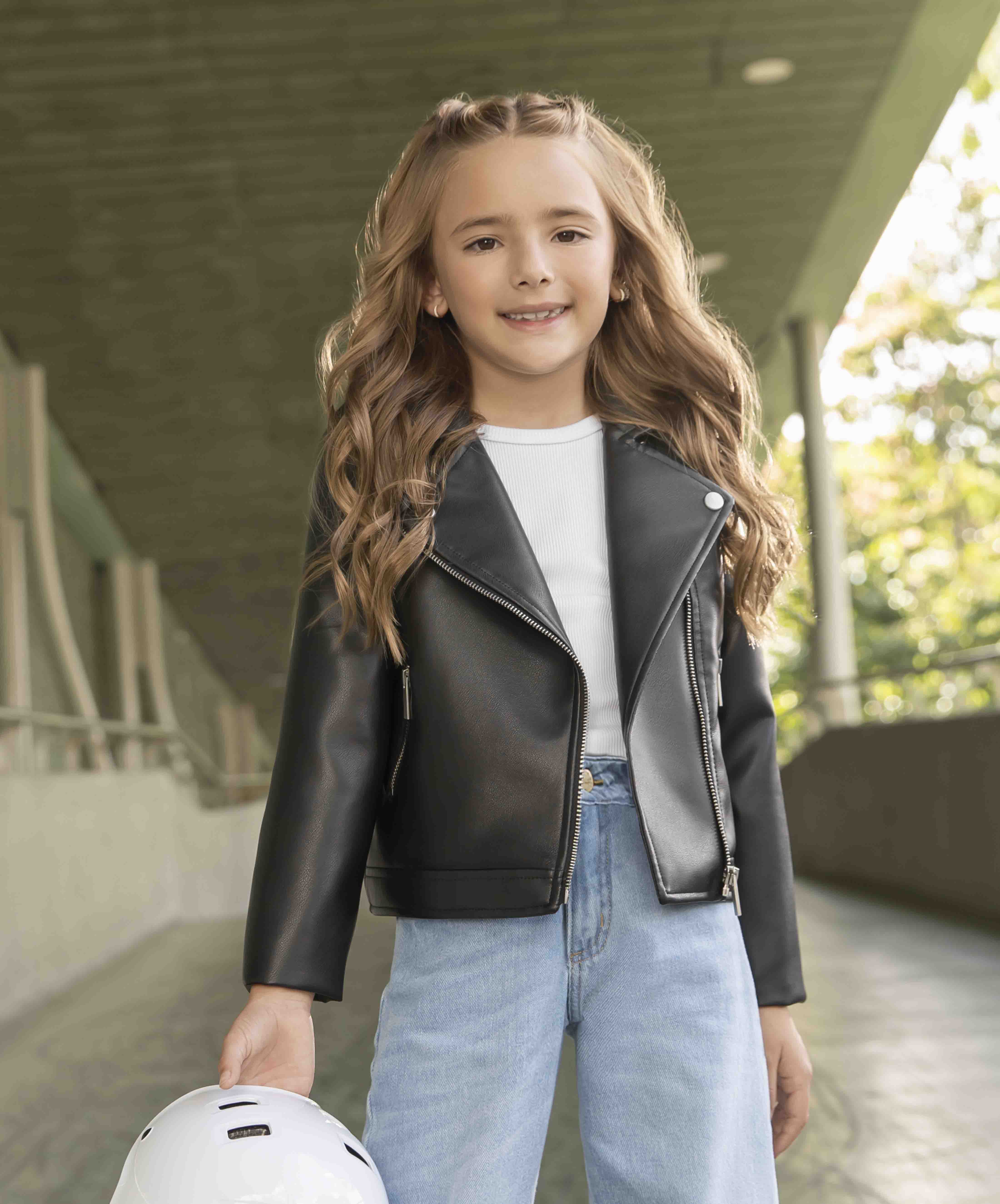 Chaquetas Chamarras De Cuero Para Niñas Girl Chaqueta Precio