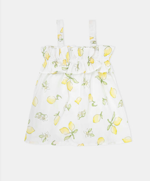 Conjunto Blusa Y Pantalón Para Bebé Niña Color Marfil Y Amarillo