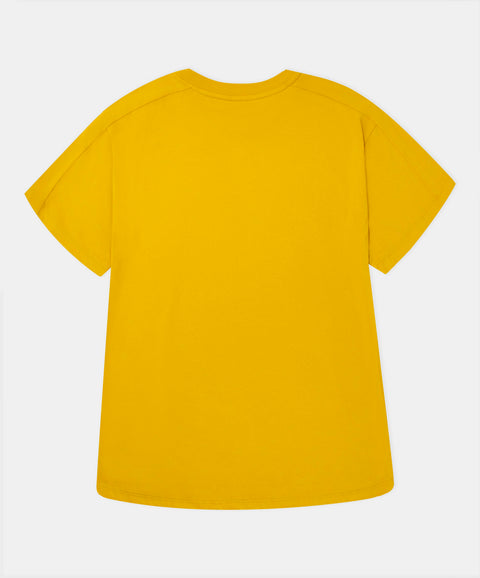 Camiseta Manga Corta Para Niño En Tela Suave Color Ocre