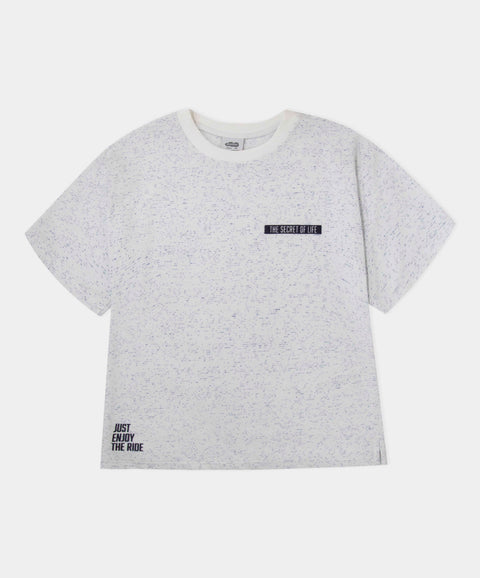 Camiseta Oversize Para Niño En Tela Suave Color Blanco