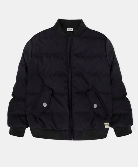Chaqueta Acolchada Para Niño Color Negro