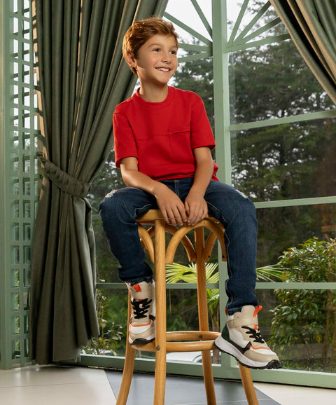 Jean Slim Para Niño En Denim Tono Medio