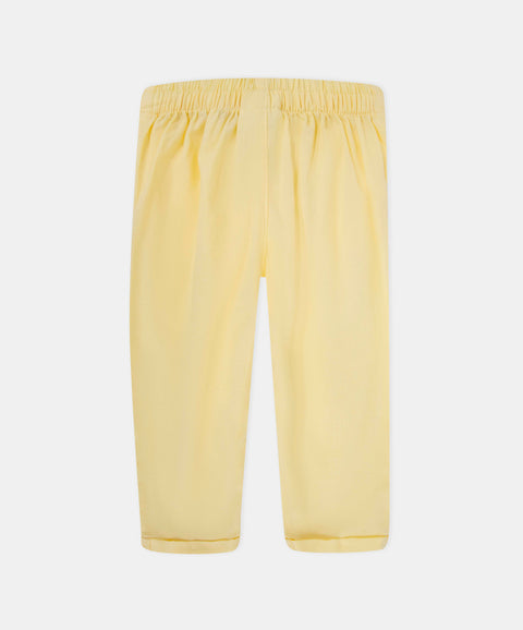 Conjunto Body Manga Larga Y Pantalón Para Recién Nacida Color Amarillo Y Blanco