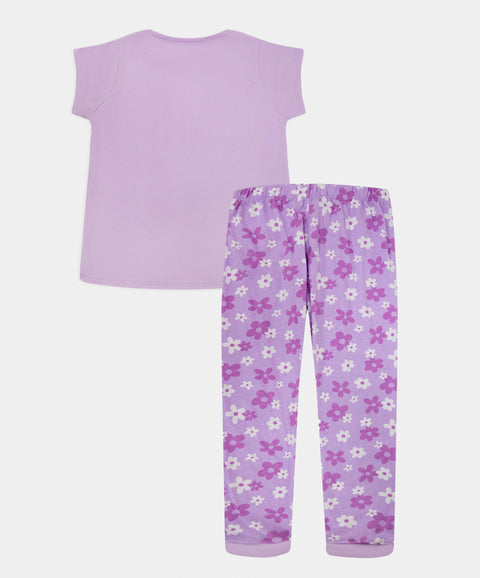 Pijama Manga Corta Y Pantalón Para Niña Color Lila