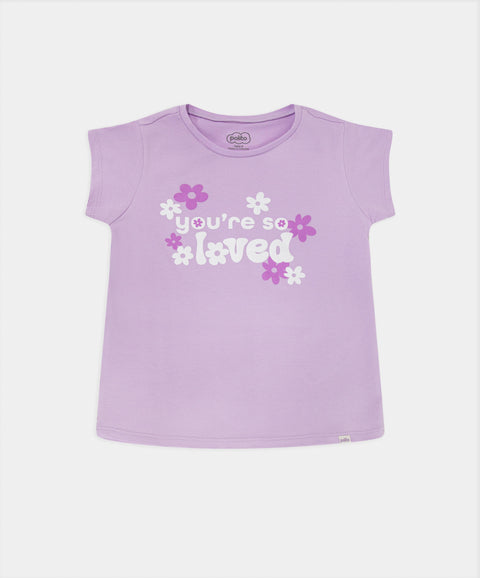 Pijama Manga Corta Y Pantalón Para Niña Color Lila