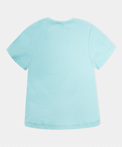 Pijama Manga Corta Y Pantalón Para Bebé Niña Color Azul Claro