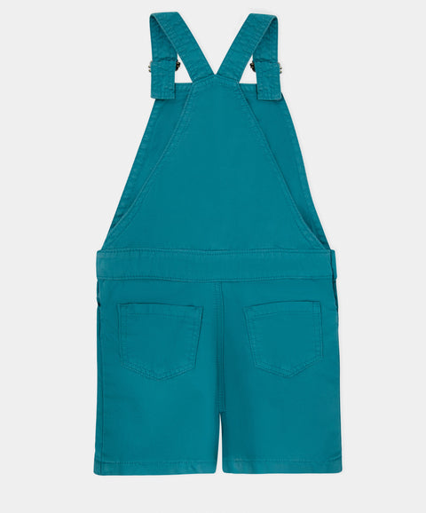 Conjunto Overol Corto Y Camiseta Para Bebé Niño Color Jade