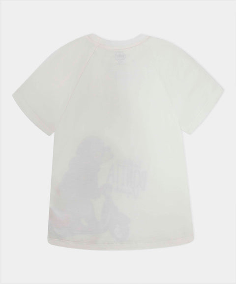 Conjunto De Camiseta Y Bermuda Para Bebé Niño Color Marfil Y Rojo