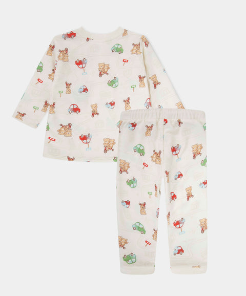 Conjunto Camiseta Manga Larga Y Pantalón Para Recién Nacido Color Marfil
